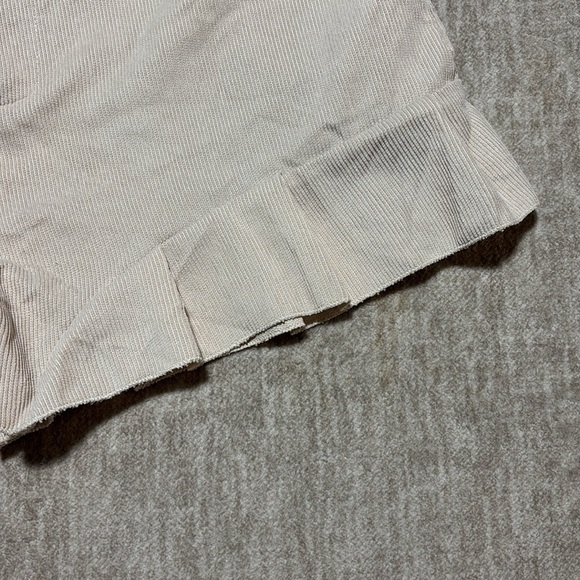 Women's 3X ruffle corduroy shorts lightweight cream color Sucrefas - Picture 2 of 5